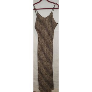 Halston Intimates Lingerie Night Gown  Size Large Reptile print Polyester USA Vi